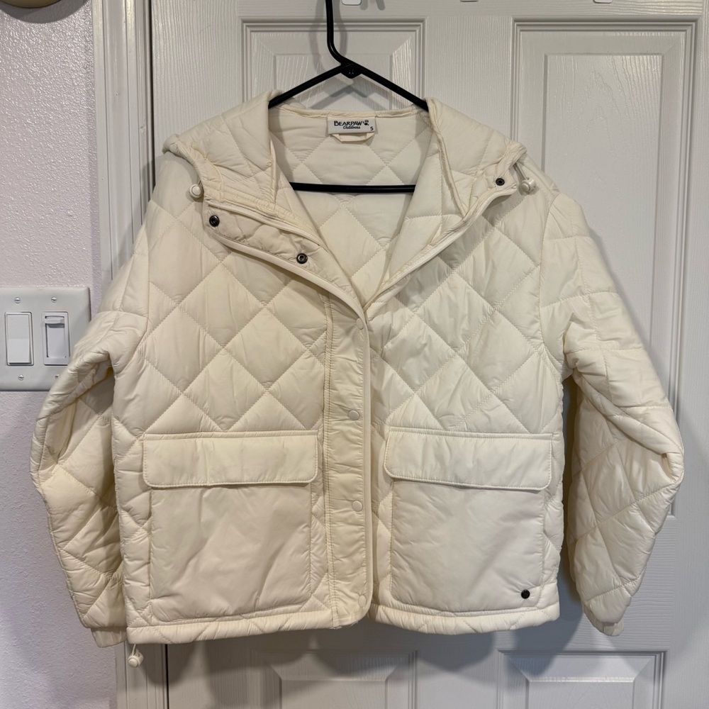 BearPaw Cream Quilted Jacket